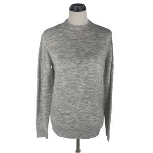 YAS Crew Neck Sweater, Size Small Heather Gray